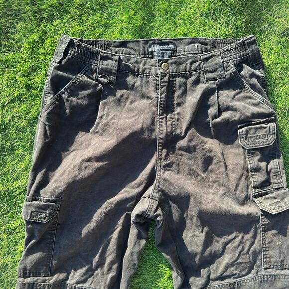 5.11 Tactical series Cargo Baggy Pants Mens Size 36x34 Double Knee Black Faded - Picture 4 of 15